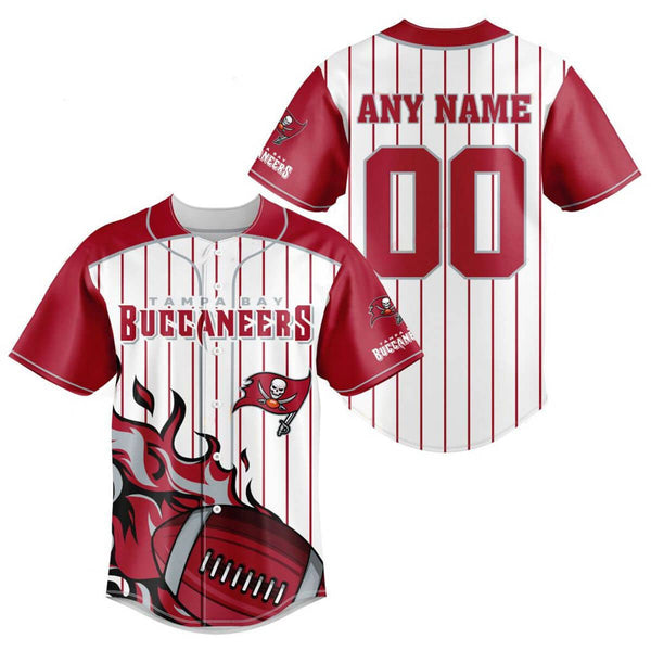 Tampa Bay Buccaneers Personalized Baseball Jersey 017