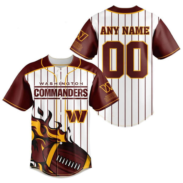 Washington Commanders Personalized Baseball Jersey 010