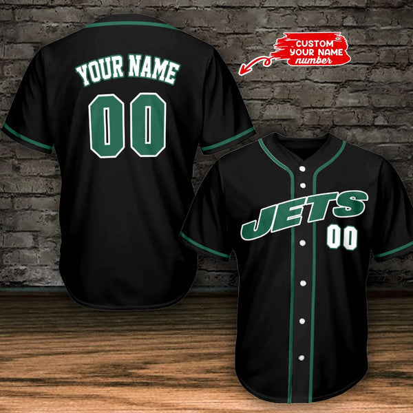 New York Jets Personalized Baseball Jersey 003