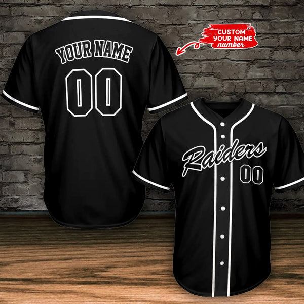 Las Vegas Raiders Personalized Baseball Jersey 008