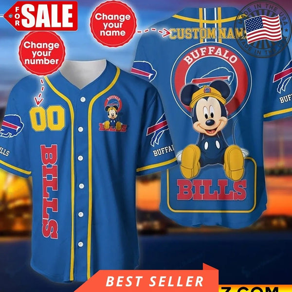 Buffalo Bills Personalized Baseball Jersey 009