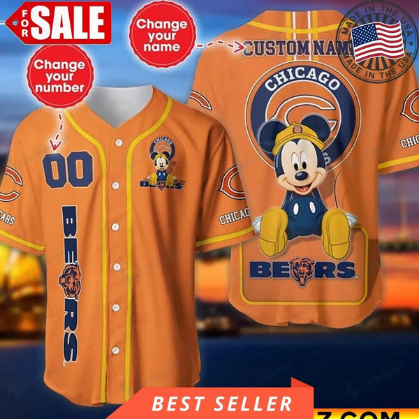 Chicago Bears Personalized Baseball Jersey 003
