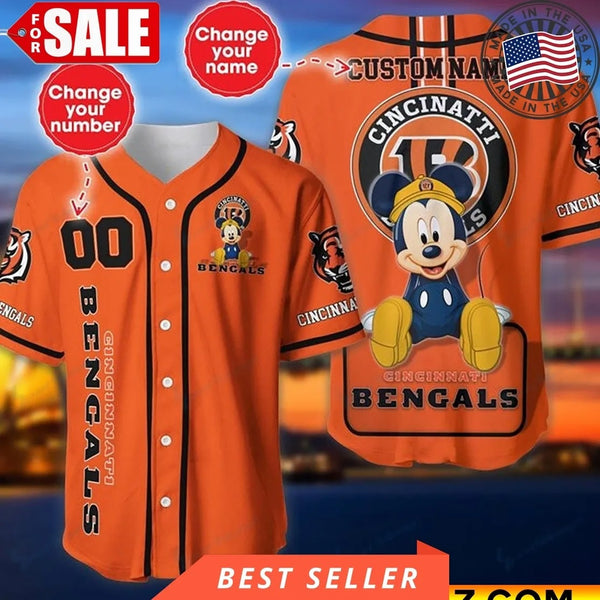 Cincinnati Bengals Personalized Baseball Jersey 006