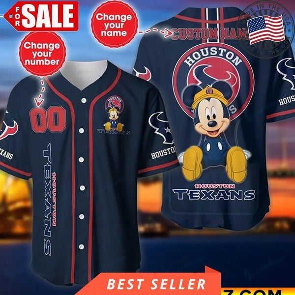 Houston Texans Personalized Baseball Jersey 004
