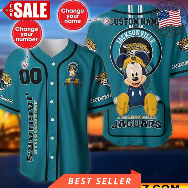 Jacksonville Jaguars Personalized Baseball Jersey 008