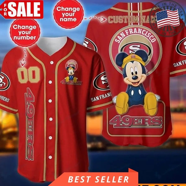San Francisco 49ers Personalized Baseball Jersey 010