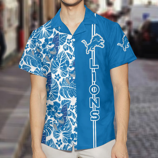 Detroit Lions 2 (7) Personalized Hawaiian Button down shirt