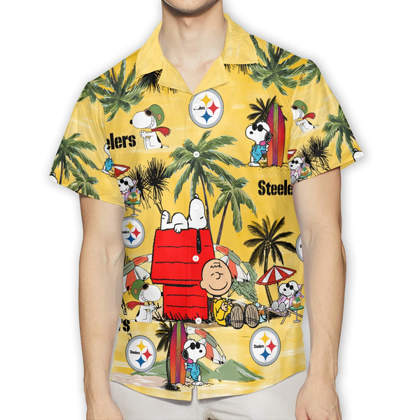 Pittsburgh Steelers 2 (4) Personalized Hawaiian Button down shirt
