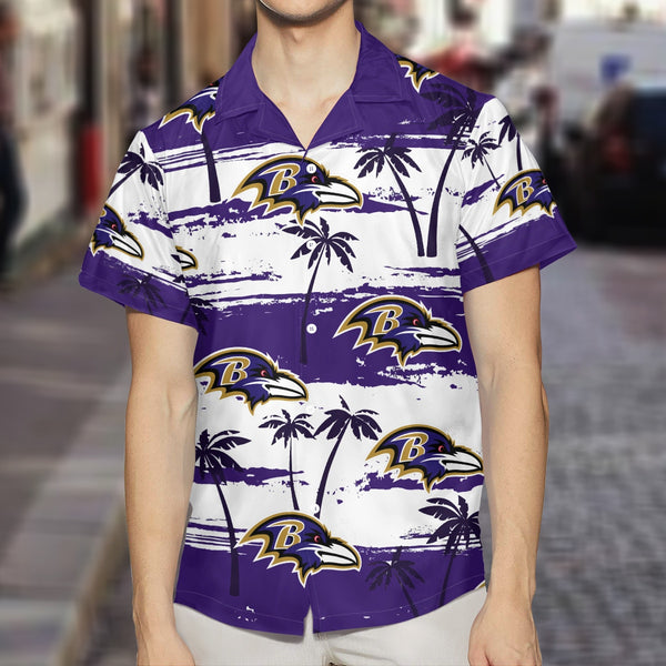 Baltimore Ravens 2 (1) Personalized Hawaiian Button down shirt