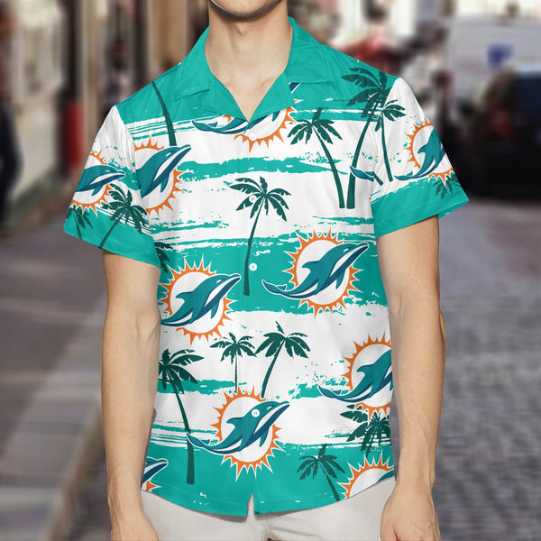 Miami Dolphins 2 (3) Personalized Hawaiian Button down shirt