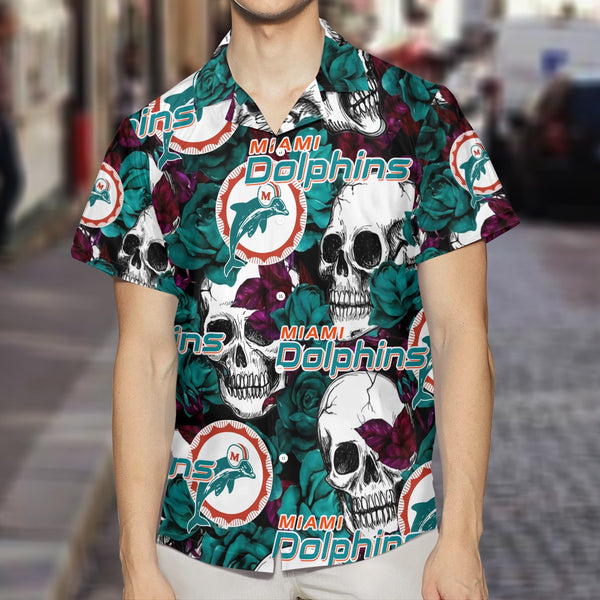 Miami Dolphins 2 (5) Personalized Hawaiian Button down shirt