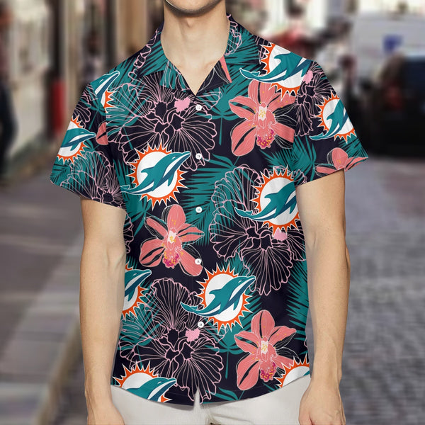 Miami Dolphins 2 (4) Personalized Hawaiian Button down shirt