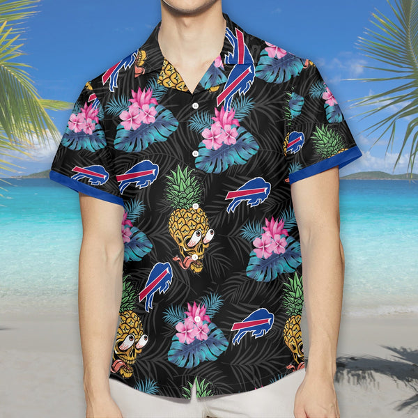 Buffalo Bills 2 (2) Personalized Hawaiian Button down shirt