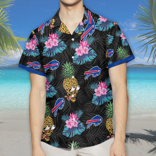 Buffalo Bills 2 (2) Personalized Hawaiian Button down shirt