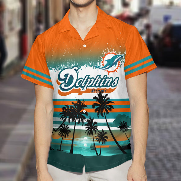 Miami Dolphins 2 (9) Personalized Hawaiian Button down shirt