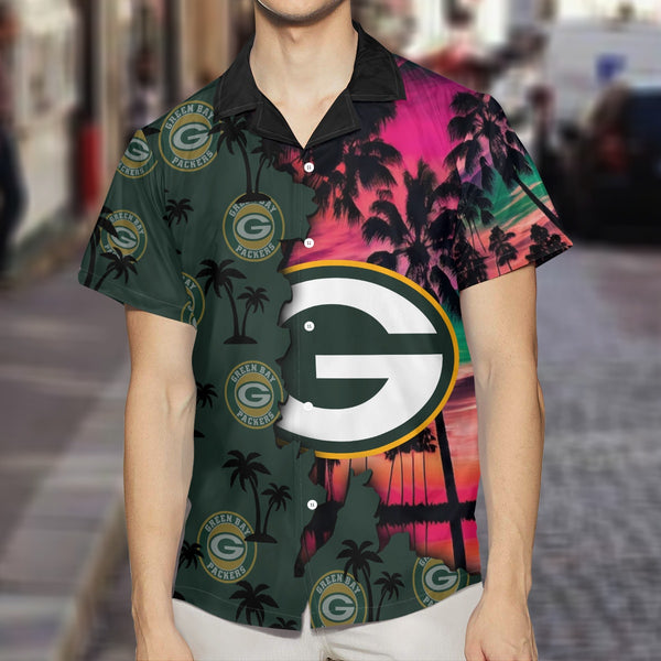Green Bay Packers 2 (5) Personalized Hawaiian Button down shirt
