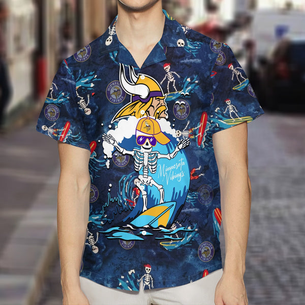Minnesota Vikings 2 (8) Personalized Hawaiian Button down shirt