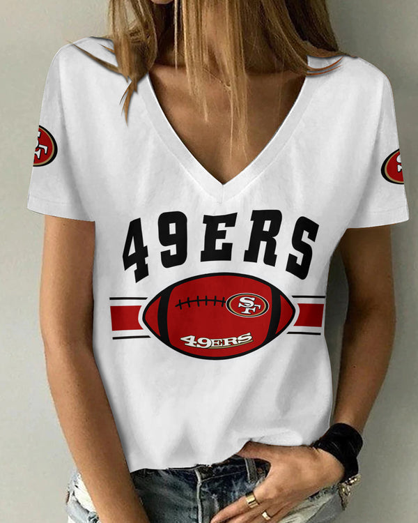 San Francisco 49ers 1 (20) Personalized V-neck Women T-shirt