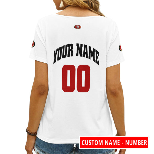 San Francisco 49ers 1 (20) Personalized V-neck Women T-shirt