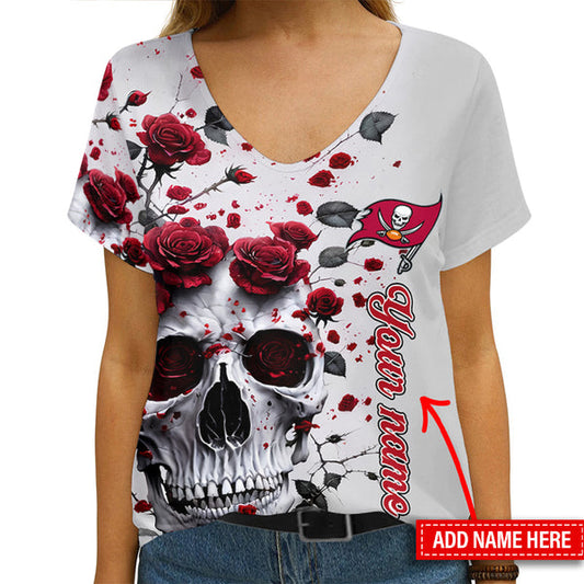 Tampa Bay Buccaneers 1 (6) Personalized V-neck Women T-shirt
