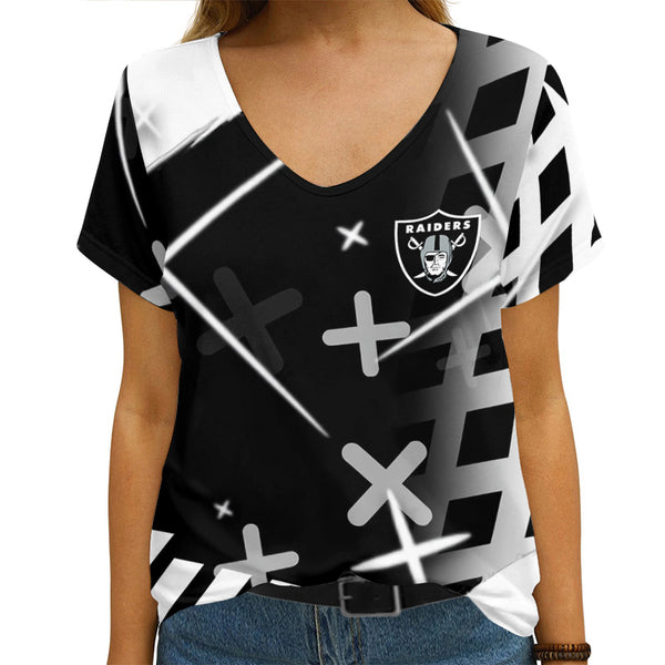 Las Vegas Raiders 1 (13) Personalized V-neck Women T-shirt