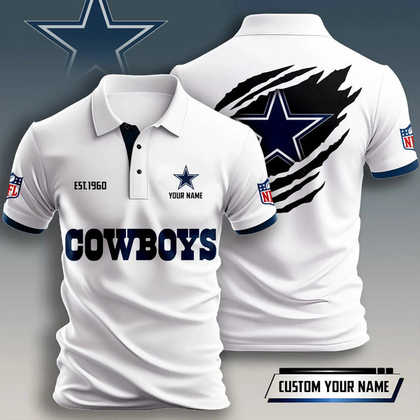 Dallas Cowboys Personalized Adult Polo Shirt 011
