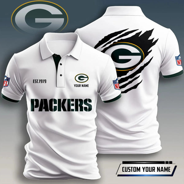 Green Bay Packers Personalized Adult Polo Shirt 011