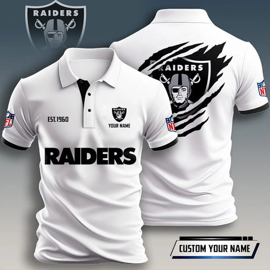 Las Vegas Raiders Personalized Adult Polo Shirt 011