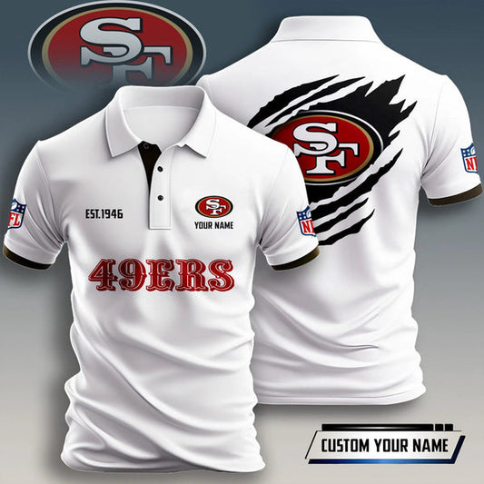 San Francisco 49ers Personalized Adult Polo Shirt 011