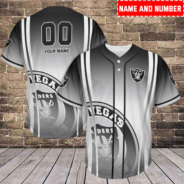 Las Vegas Raiders Personalized Baseball Jersey 003