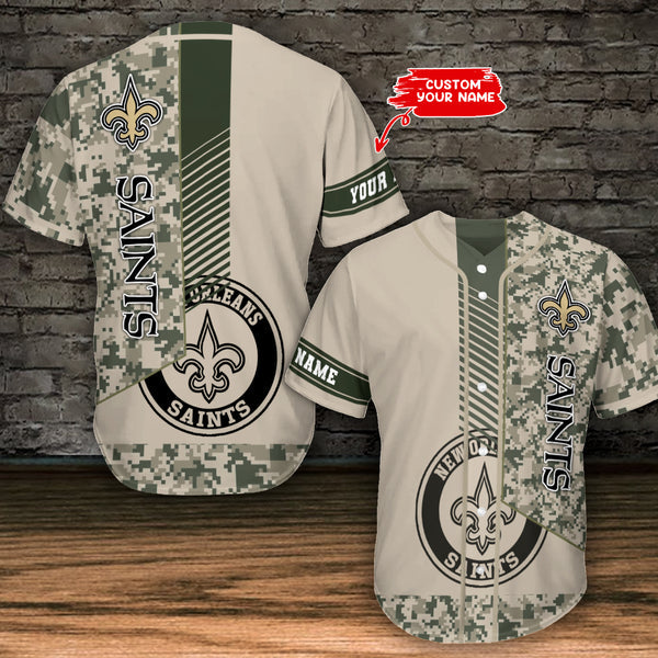 New Orleans Saints Personalized Baseball Jersey 003