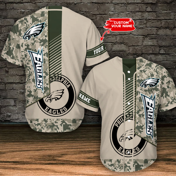 Philadelphia Eagles Personalized Baseball Jersey 005