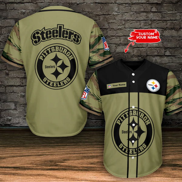 Pittsburgh Steelers Personalized Baseball Jersey 007