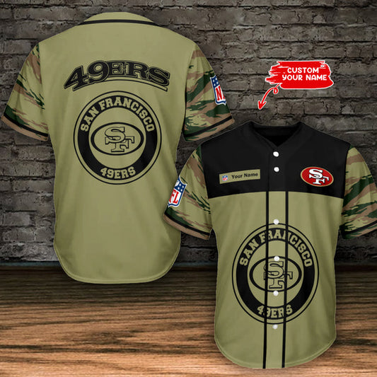 San Francisco 49ers Personalized Baseball Jersey 011