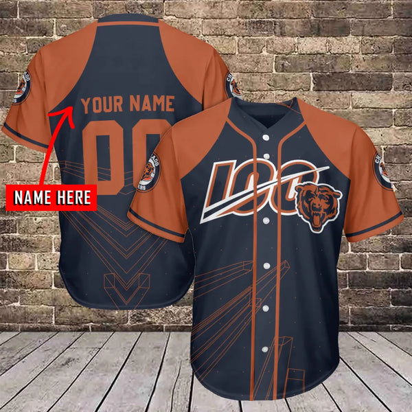Chicago Bears Personalized Baseball Jersey 006