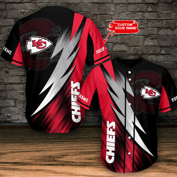 Kansas City Chiefs Personalized Baseball Jersey 007