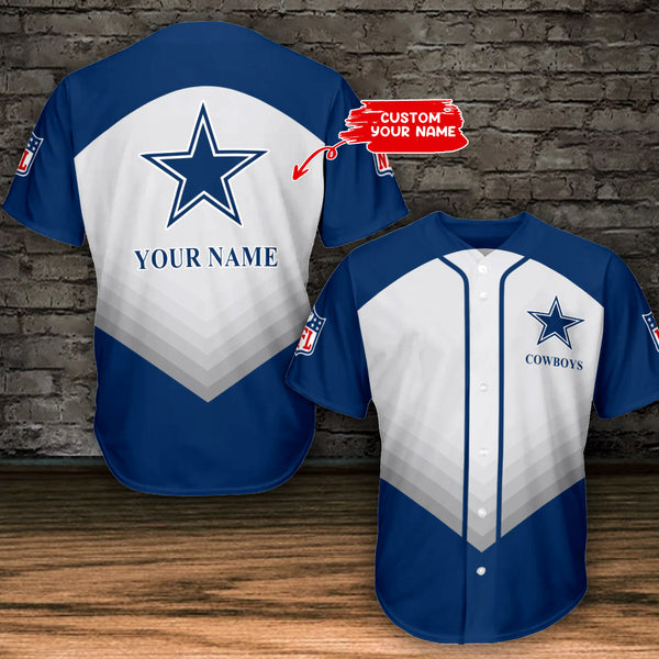 Dallas Cowboys Personalized Baseball Jersey 016