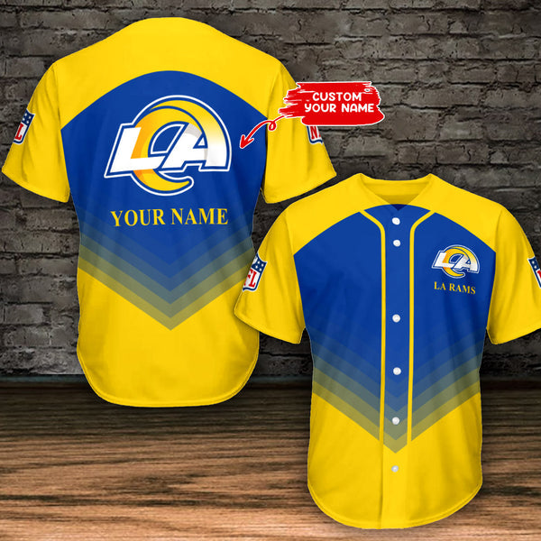 Los Angeles Rams Personalized Baseball Jersey 004