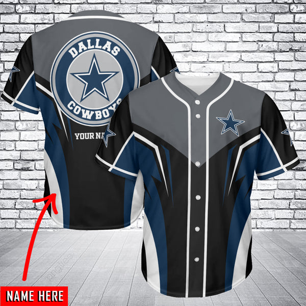 Dallas Cowboys Personalized Baseball Jersey 019