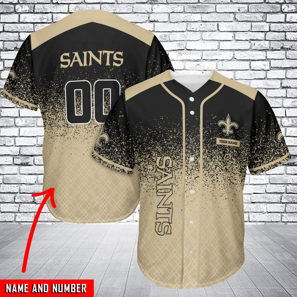 New Orleans Saints Personalized Baseball Jersey 004