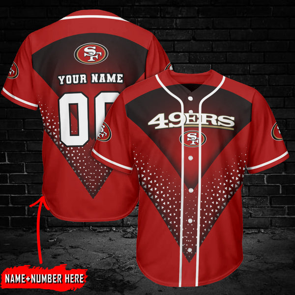 San Francisco 49ers Personalized Baseball Jersey 024