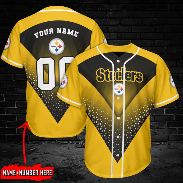 Pittsburgh Steelers Personalized Baseball Jersey 005