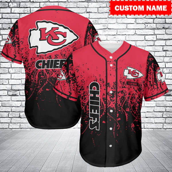 Kansas City Chiefs Personalized Baseball Jersey 003