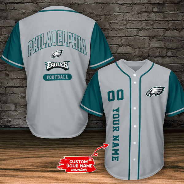 Philadelphia Eagles Personalized Baseball Jersey 012
