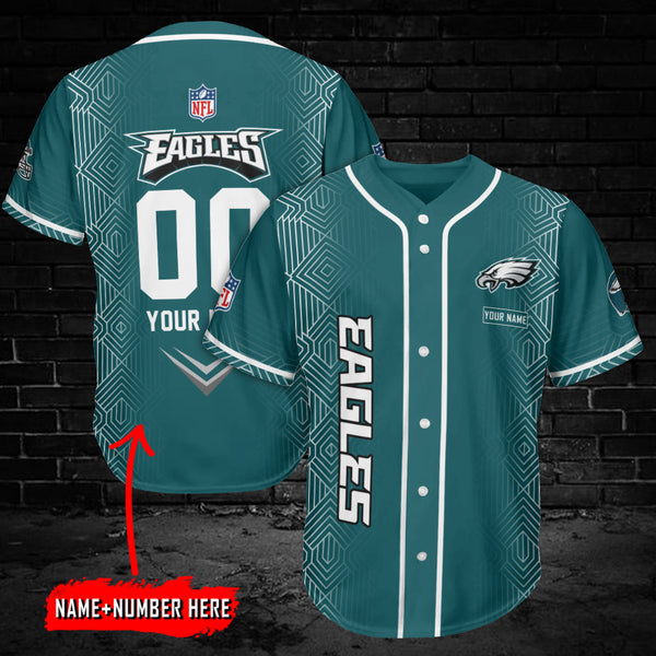 Philadelphia Eagles Personalized Baseball Jersey 002