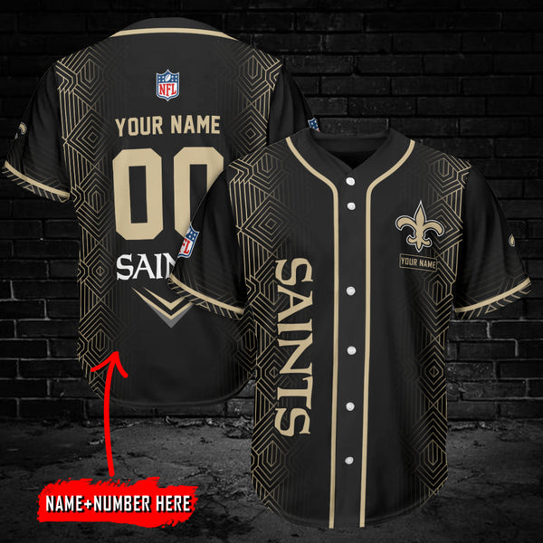 New Orleans Saints Personalized Baseball Jersey 009