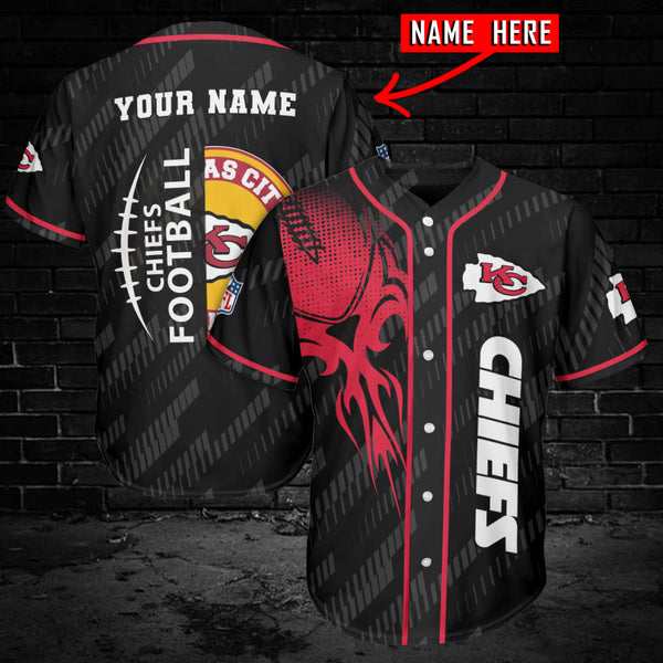 Kansas City Chiefs Personalized Baseball Jersey 004