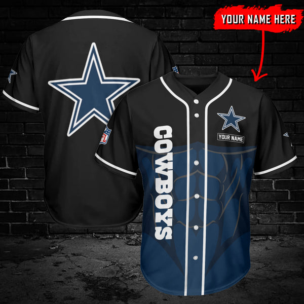Dallas Cowboys Personalized Baseball Jersey 015