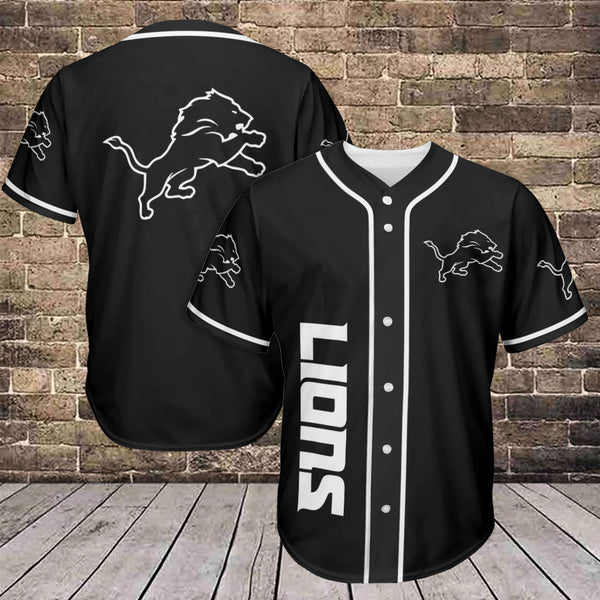 Detroit Lions Personalized Baseball Jersey 019