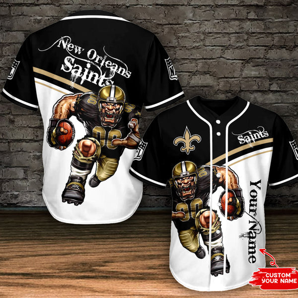New Orleans Saints Personalized Baseball Jersey 010